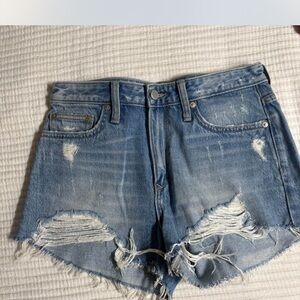 Lovers + Friends Blue Distressed Jean Shorts